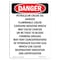 Signmission OSHA Sign, 14" Height Rigid Plastic, Petroleum Crude Oil Danger Flammable, Portrait OS-DS-P-1014-V-2537 - alternate 1